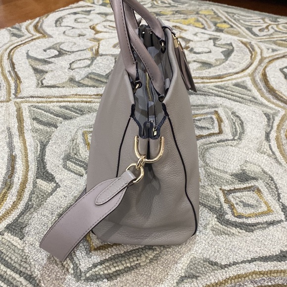 ♠️ Kate spade beautiful gray leather large top handle satchel shoulder bag ♠️ - Picture 8 of 16